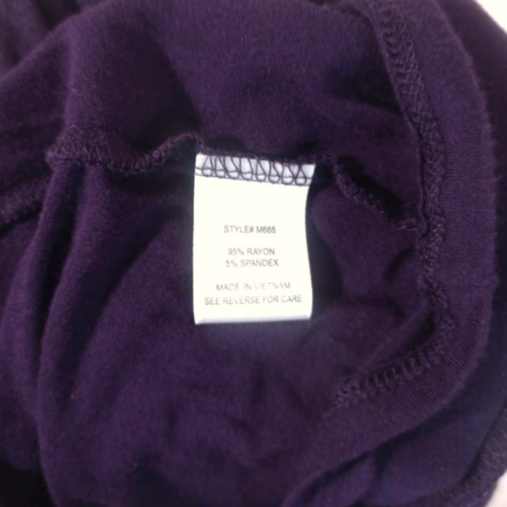 Always Indigo Women Sz S Purple Cardigan Jersey Knit Drape Work Office Business - Picture 7 of 7